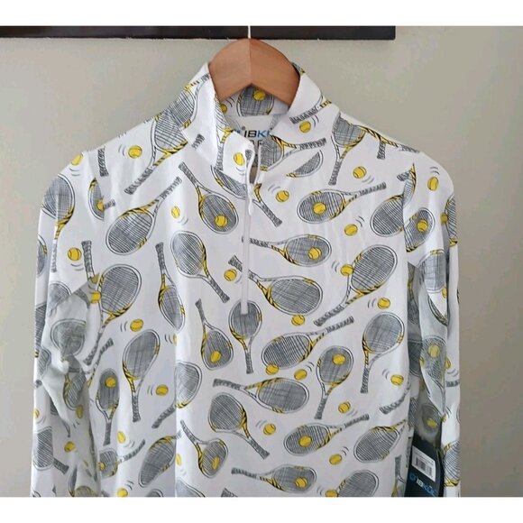 New Ibkul Long Sleeve 1/4 Zip Pullover Top - Picture 2 of 12